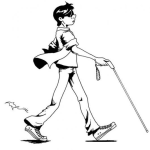 Dibujo para colorear Cibujo De Chico Ciego Cool Para Pintar Y Colorear Cieguito Guapo