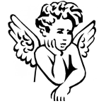 Dibujo para colorear Dibujo De Angelito Preocupado Y Pensativo Para Pintar Y Colorear