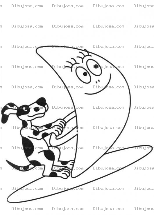 Dibujo para colorear Dibujo De Perro Con Velero Para Pintar Y Colorear Velerista