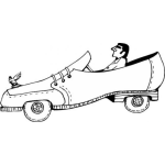 Dibujo para colorear Pintar Carro con forma de zapato