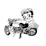 Dibujo para colorear Colorear A Bety Bup E Una Harleydavison
