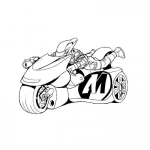 Dibujo para colorear Colorear La Moto De Batman