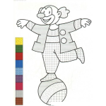 Dibujo para colorear Colorear Payaso Sobre Pelota