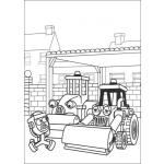 Dibujo para colorear Pintar la maquinaria de Bob el constructor