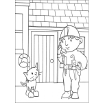 Dibujo para colorear Bob el constructor hablando por celular