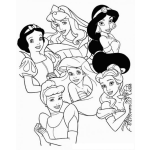 Dibujo para colorear Colorear Princesas De Disney