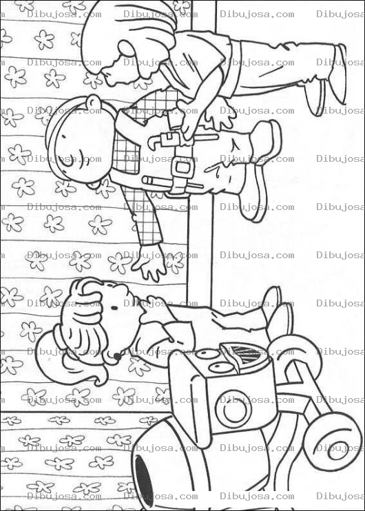 Dibujo para colorear Bob analizando goteras