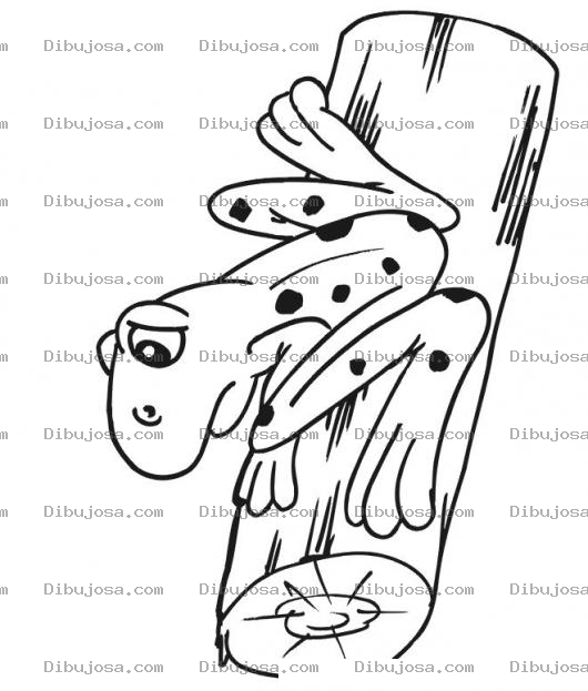 Dibujo para colorear Colorear Rana Sobre Tronco De Madera