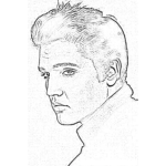 Dibujo para colorear Elvis Presley Coloring Page
