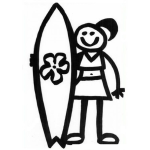 Dibujo para colorear Colorear Chica Con Tabla De Surf