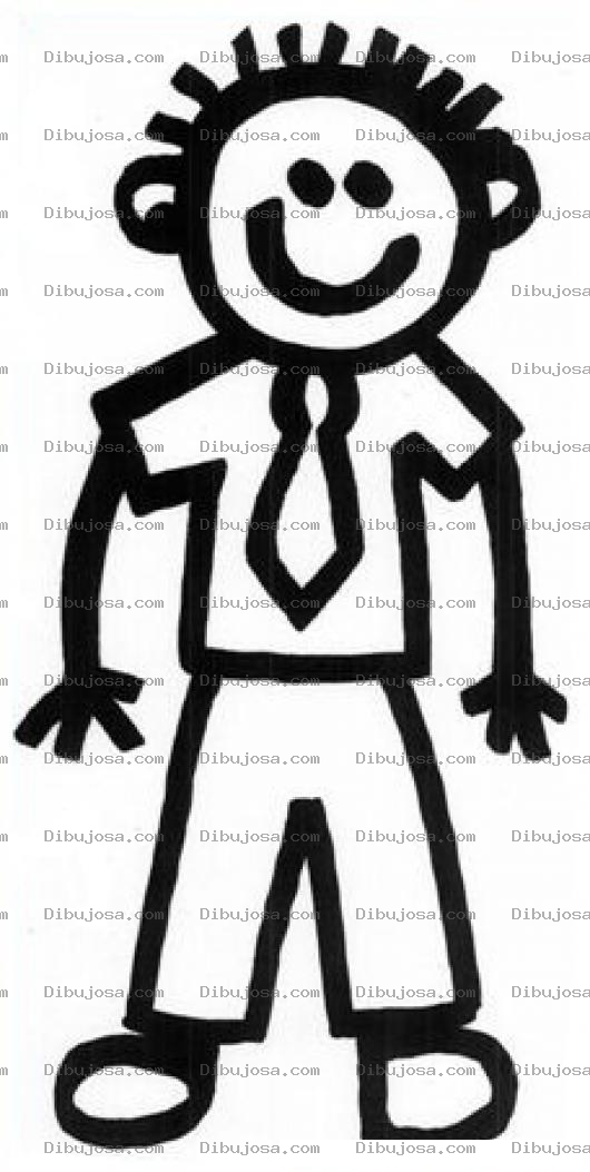 Dibujo para colorear Dibujo De Hermano Con Corbata