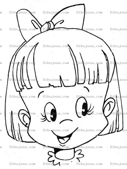 Dibujo para colorear Colorear Nina Con Pelo Cortito