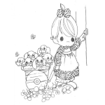Dibujo para colorear precious moments para pintar