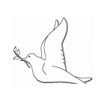 Dibujo para colorear Dibujo De La Paloma De La Paz Para Colorear