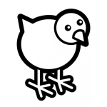 Dibujo para colorear Dibujo De Un Pollito Para Colorear De Amarillo