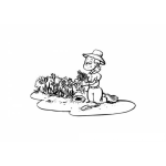 Dibujo para colorear Colorear Mujer Jardinera