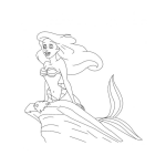 Dibujo para colorear Pintar a la Sirenita
