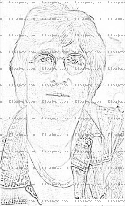 Dibujo para colorear John Lennon Coloring Page