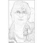 Dibujo para colorear John Lennon Coloring Page