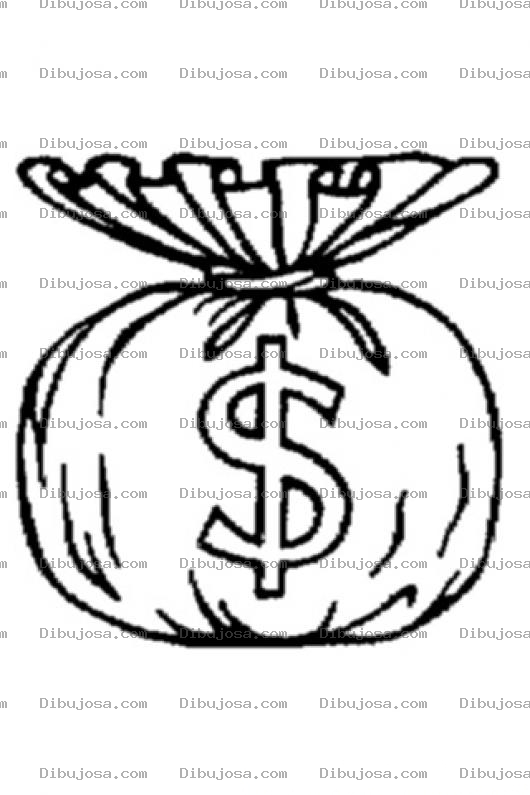 Dibujo para colorear Bolsa De Dinero Para Colorear Y Pintar
