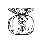 Dibujo para colorear Bolsa De Dinero Para Colorear Y Pintar