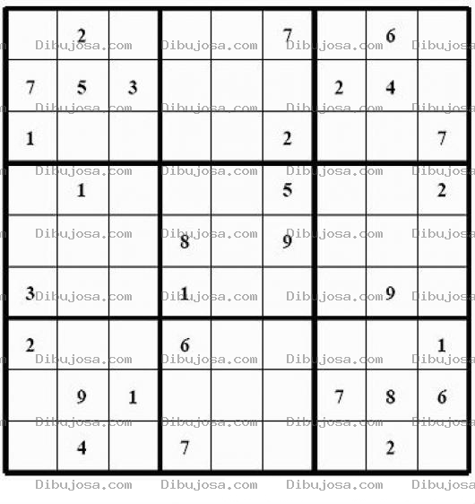 Dibujo para colorear Sudoku para imprimir 6