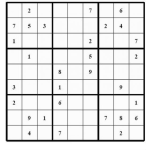Dibujo para colorear Sudoku para imprimir 6