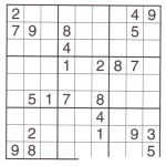 Dibujo para colorear Sudoku para imprimir 22