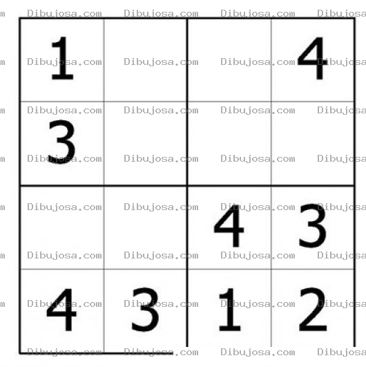 Dibujo para colorear Sudoku Basico