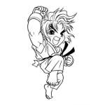 Dibujo para colorear Ken Street Fighter Coloring Page