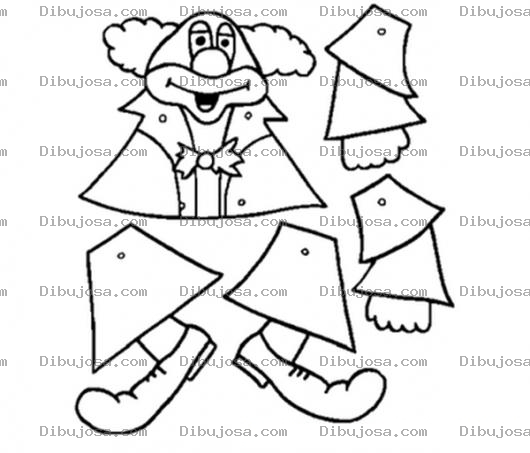Dibujo para colorear Payaso para Armar