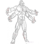 Dibujo para colorear Goro Mortal Kombat Coloring Page