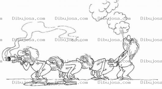 Dibujo para colorear Fumador Pasivo Para Colorear