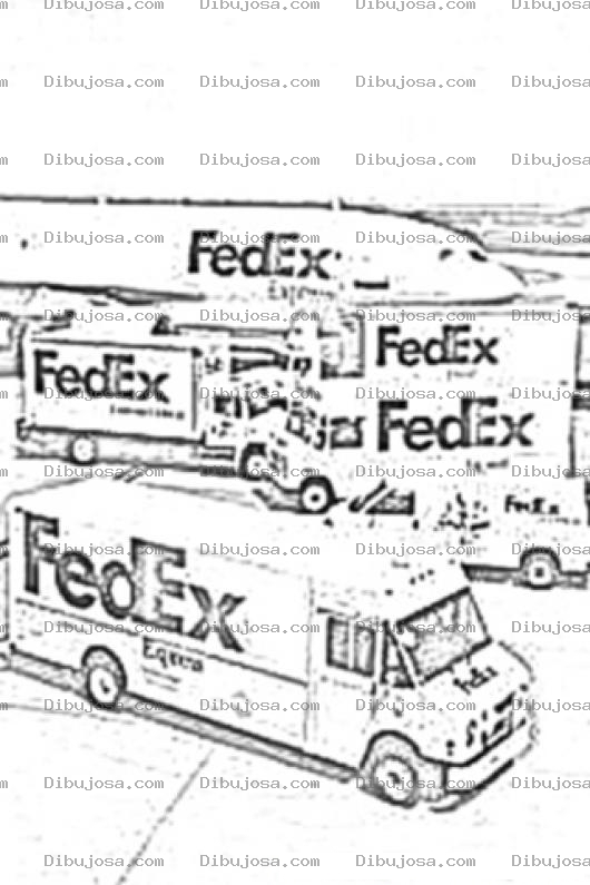 Dibujo para colorear Fedex Coloring Page Flotilla De Fedex Para Pintar