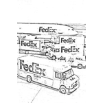 Dibujo para colorear Fedex Coloring Page Flotilla De Fedex Para Pintar