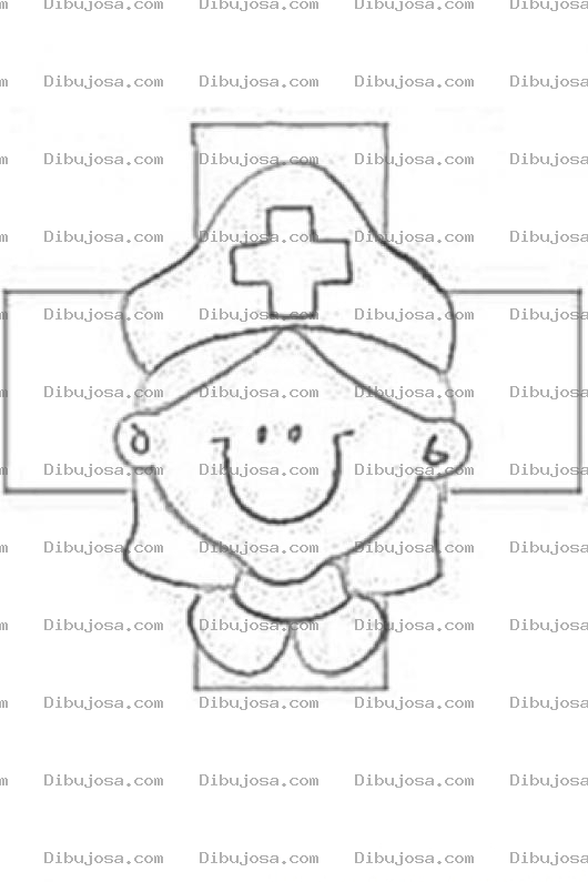 Dibujo para colorear Enfermerita De La Cruz Roja Para Colorear