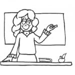 Dibujo para colorear Dibujo Del Dia De La Maestra Para Colorear Y Pintar