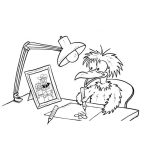 Dibujo para colorear Dibujo De Un Pajaro Dibujando