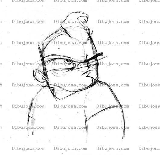 Dibujo para colorear Colorear Chavalo Enojado