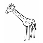Dibujo para colorear Clorear Jirafa De Cuello Largo
