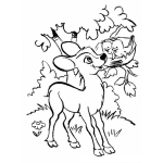 Dibujo para colorear Colorear Venadito Con Pajaritos