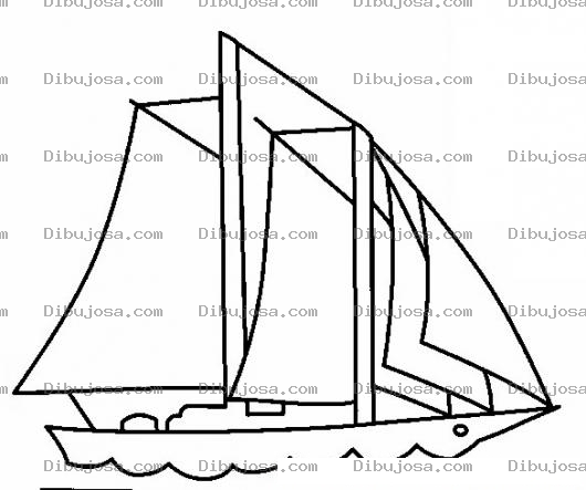 Dibujo para colorear Colorear Barco De Lado