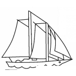 Dibujo para colorear Colorear Barco De Lado
