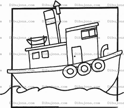 Dibujo para colorear Colorear Barquito Con Tres Llantas