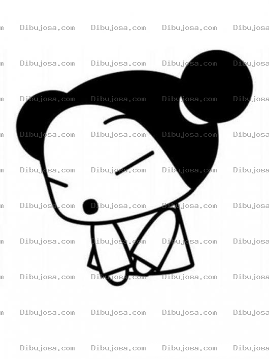 Dibujo para colorear Puca Timida