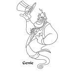Dibujo para colorear Dibujo Del Genio De Aladino Para Colorear Y Pintar