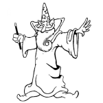 Dibujo para colorear Colorear Mago Con Varita Magica