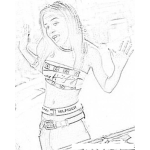 Dibujo para colorear Aaliyah Printable Coloring Page Dibujo De La Modelo Aaliyah Para Colorear E Imprimir
