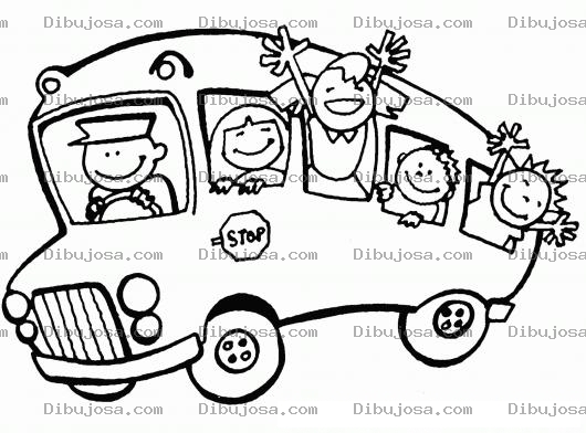 Dibujo para colorear Dibujo Del Autobus Del Colegio Para Coloreara