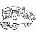 Dibujo para colorear Dibujo Del Autobus Del Colegio Para Coloreara